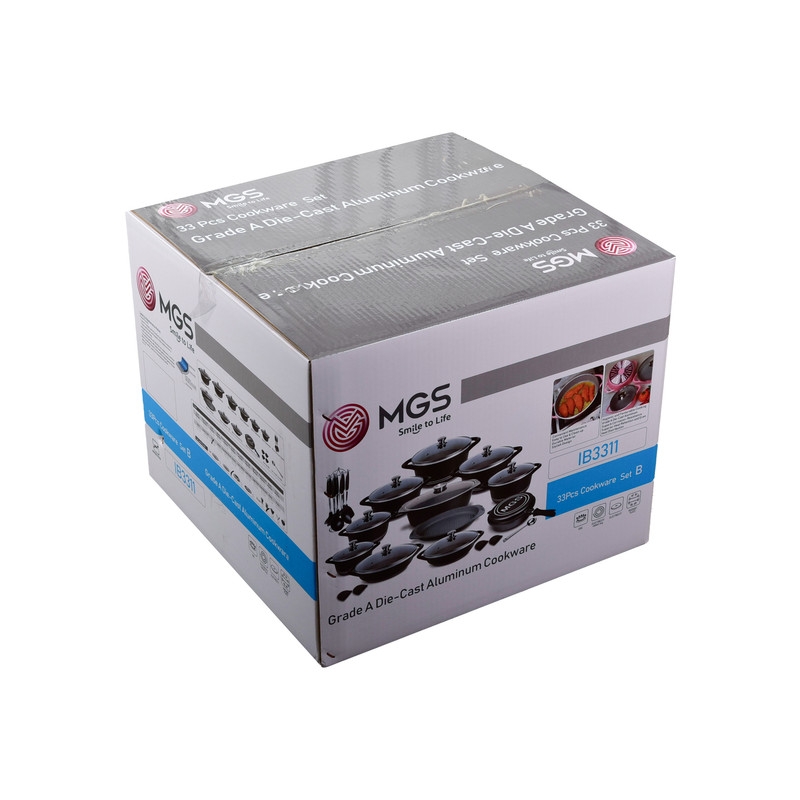 قیمت و خرید سرویس پخت و پز 33 پارچه ام جی اس طرح ایتالیاB کد800187