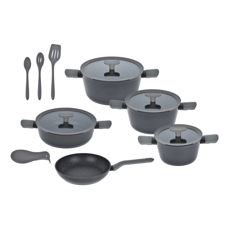 قیمت و خرید سرویس قابلمه و تابه گرانیتی 12 پارچه لیدوما مدل لئو