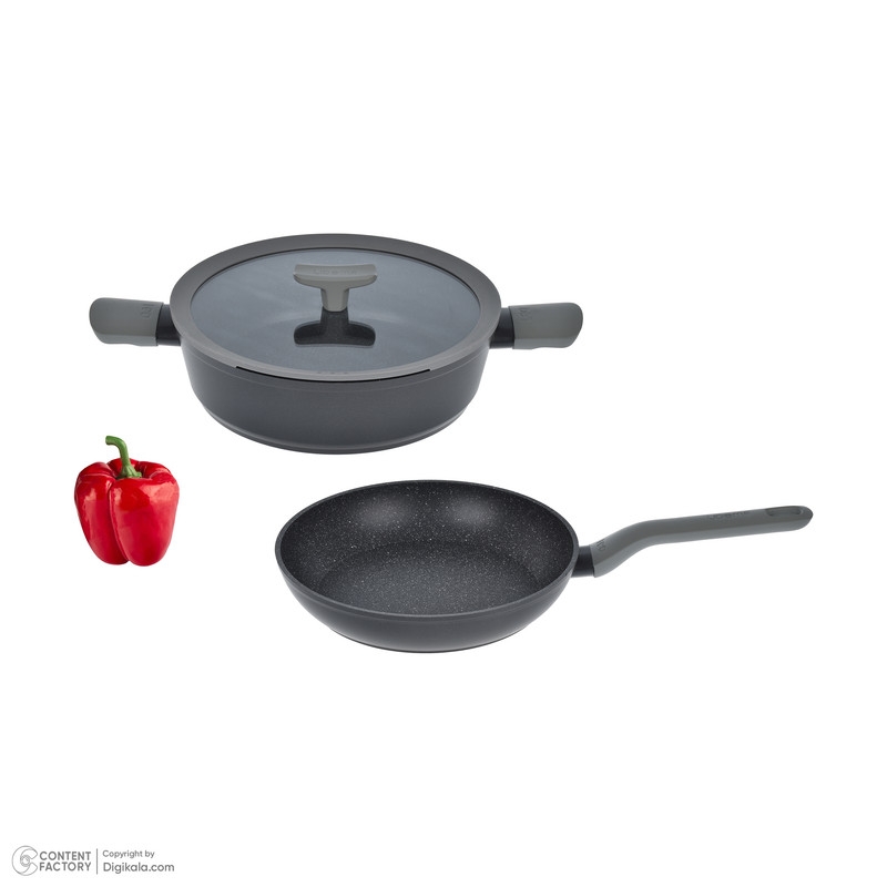 قیمت و خرید سرویس قابلمه و تابه گرانیتی 12 پارچه لیدوما مدل لئو