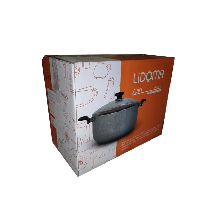 قیمت و خرید سرویس قابلمه و تابه گرانیت 15 پارچه لیدوما مدل آذی