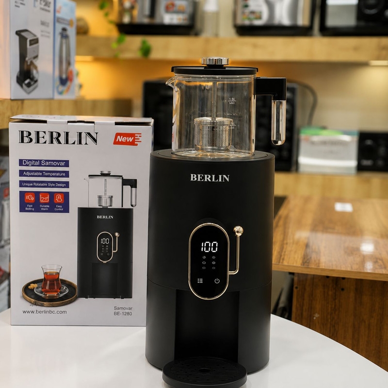 چای ساز Berlin BE-1280 با قوری شیشه‌ای